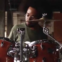 Kirby Newman playing drums